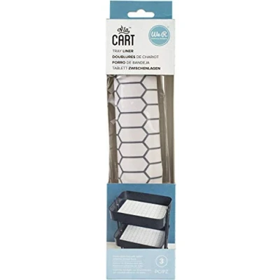 Image of We R Memory Keepers La Cart Tray Liners Trolley Accessories Craft Storage, Multi Colour, 37.7 x 27.5 0.4 cm