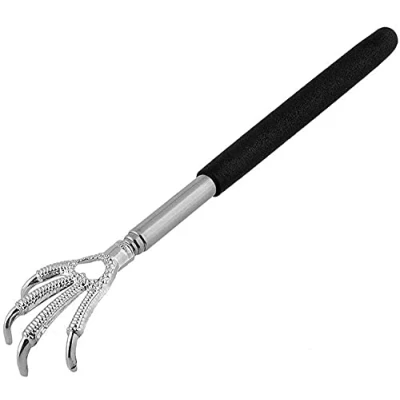 Image of ASPIRE UK Eagle Claw Back Scratcher Metal Telescopic Extendable Massager Portable in Black