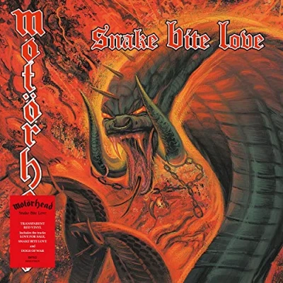 Image of Motorhead Snake Bite Love Transparent Red vinyl Sealed 2023 UK LP BMGCAT762LPX