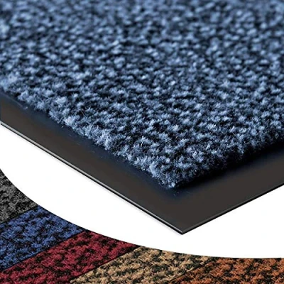 Image of eXtreme Barrier Mats Heavy Duty, Non Slip Backing 4 Colours Indoor/Outdoor (Blue Black, 80 x 140cm)