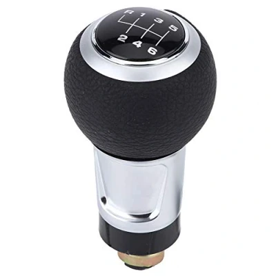 Image of Shift Knob Head Ball, Car Manual 6 Speed Gear for A4 S4 B8 8K A5 8T Q5 8R S Line 2007 2015 Silver