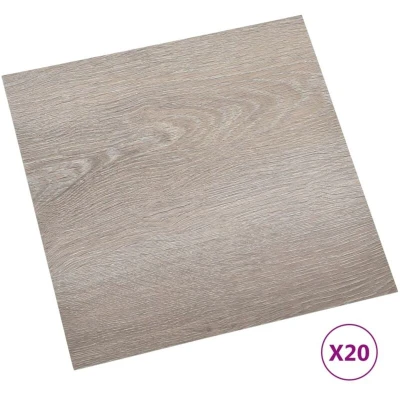 Image of vidaXL Self adhesive Flooring Planks 20 pcs PVC 1.86 m² Taupe