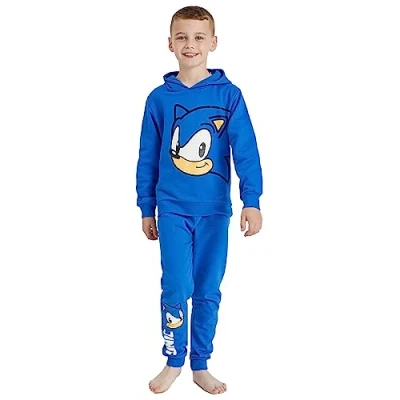 Image of Sonic The Hedgehog Boys Hoodie Joggers Tracksuit Bottoms Hoody (Sonic, 4 5 Years)