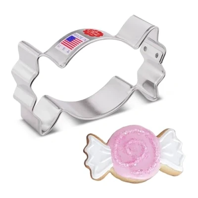 Image of Christmas Wrapped Candy Cookie Cutter 9.5 cm, Made in USA by Ann Clark