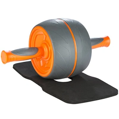 Image of Ultrasport Premium Ab trainer AB, abdominal for home use, training muscles, back and shoulders, upper body roller with rubberized handles, practical sports equipment, orange