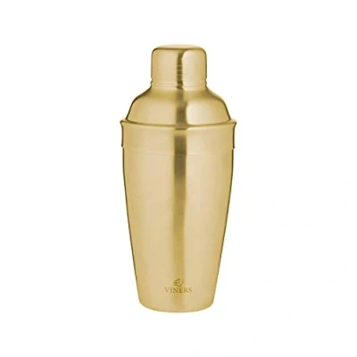 Image of Viners Barware Gold Brushed Stainless Steel Cocktail Shaker, 500 Millilitre