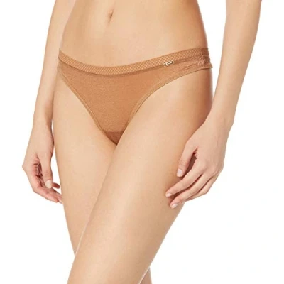 Image of Gossard Women&#039;s Glossies Thong Panties, Beige, S