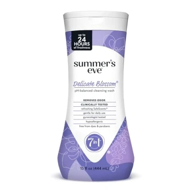 Image of Summer&#039;s Eve Cleansing Wash Delicate Blossom 15 Ounce Pack of 1 pH Balanced, Dermatologist &amp; Gynecologist Tested
