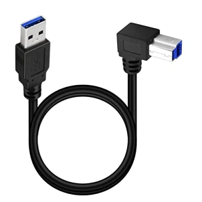 Image of Haiki Flexible USB3.0 Cable A Male To B 90 Degree Printer For Scanner USB Data