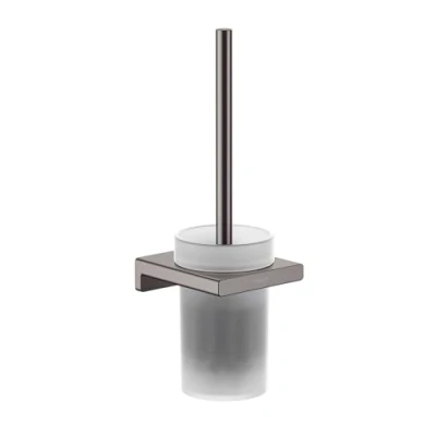 Image of hansgrohe AddStoris Toilet brush holder wall mounted, brushed black chrome, 41752340