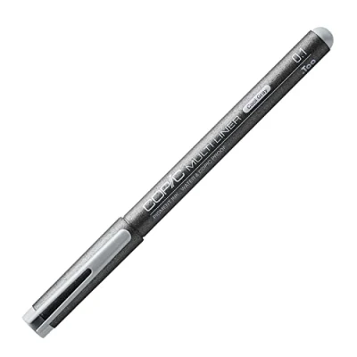 Image of COPIC Multiliner Coloured Marker Pen Cool Grey 0,1mm, for Art &amp; Crafts, Colouring, Graphics, Highlighter, Design, Anime, Professional Beginners, Supplies Colouring Books