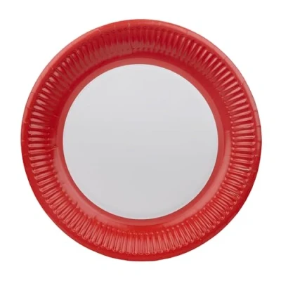Image of Talking Tables 8 x Red Paper Party Plates, Solid Colour Disposable Round Dishes, BBQs, Picnic, Kids Birthday Bay Shower Supplies 23cm 9inch