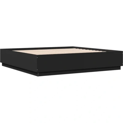 Image of vidaXL Bed Frame without Mattress Black 200x200 cm