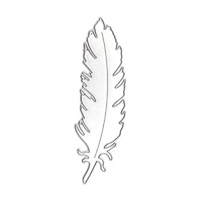 Image of Feather Metal Cutting Dies Stencil Scrapbooking Album Paper Card Template Mold Embossing Decoration Die Cuts