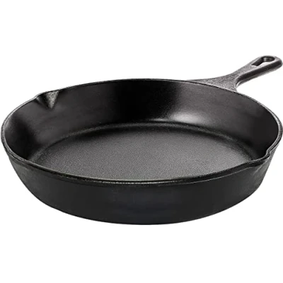 Image of KICHLY Pre Seasoned Cast Iron Skillet Frying Pan Safe Grill Cookware for Indoor &amp; Outdoor Use 8 Inch (20 cm)