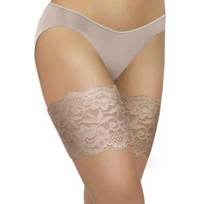 Image of Sesto Senso Sexy Lace Thigh Bands Anti Chafing 4 Strips of Silicone Beige Sabia 65 70 L 12