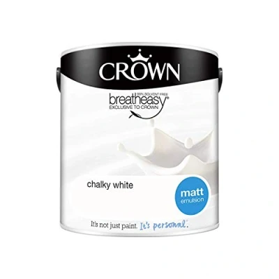 Image of 2.5L CROWN Standard Breatheasy Matt Emulsion Paint Chalky White