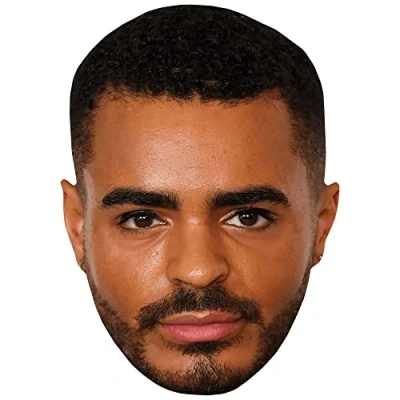 Image of Layton Williams (Beard) Celebrity Mask, Flat Card Face, Fancy Dress Mask