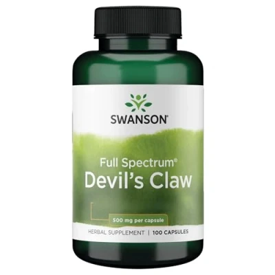 Image of Swanson, Full Spectrum Devil&#039;s Claw, 500mg, High Dose, 100 Capsules, SOYA Free, Gluten GMO Free
