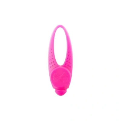 Image of Ancol Soft Blinker Hi Vis Water Resistant Dog Collar Lead Safety Flashing LED Light Pink