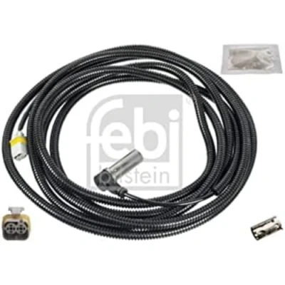 Image of 81271206127, 81271206167 ABS Sensor FEBI BILSTEIN 170611 Front Axle Right with sleeve, grease, synthetic grease 1750Ohm 3930mm