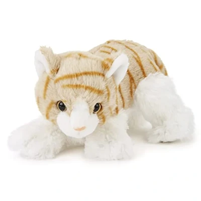 Image of Zappi Co Plush Children&#039;s Stuffed Soft Cuddly Toy Part of Safari Animals Collection, Perfect for Kids (25cm Length) (Ginger Kitten)