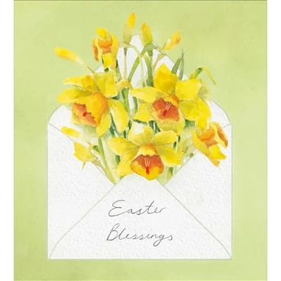 Image of Pack of 5 Easter Blessings Spring in an Envelope Artistic Greeting Cards 603167