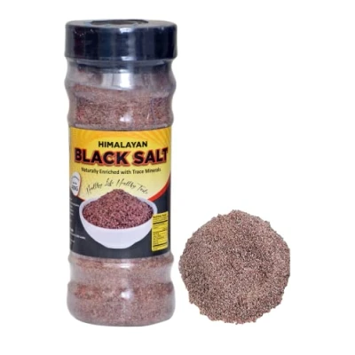 Image of 400G Himalayan Black Salt FINE l Kala Namak Premium Quality lPerfect for Tofu, Indian Food Seasoning Spice Cooking, Salad,Chat,Vegan Friendly+84 Minerals