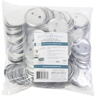 Image of We R Memory Keepers Button Press Refill LRG/Bulk, (100 Pack), Large (58mm)