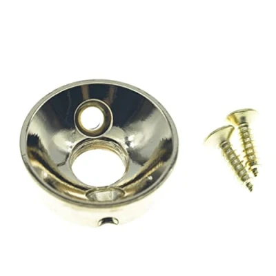 Image of Dopro Metric Electric Guitar Jackplate Brass Electrosocket Jack Plate and Screws Fits Import Style Tele/Telecaster Gold