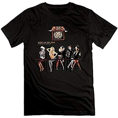 Image of A Fever You Can&#039;t Sweat Out Panic ! at The Disco T Shirt Black Graphic Unisex Tee L
