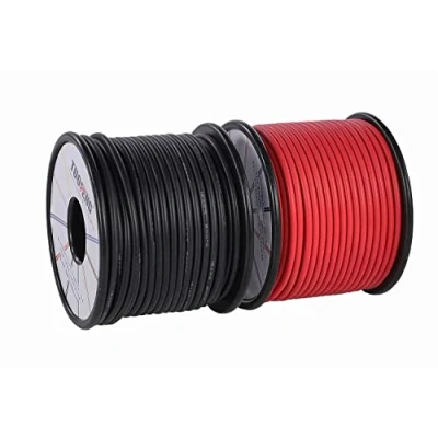 Image of TUOFENG 16 awg Electronic Wire,50 Meter Silicone Wire Flexible Tinned Copper 25 m Black and Red 1.3mm²Stranded High temperature resistance