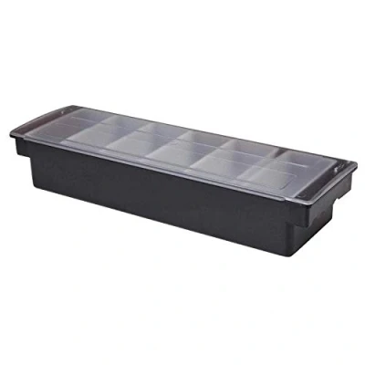 Image of 6 Part BLACK Plastic Condiment Holder
