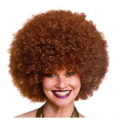 Image of Wicked Costumes Adult Brown Giant Afro Fancy Dress Wig