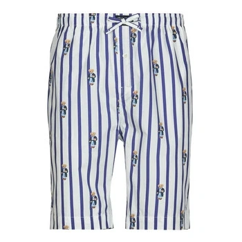 Image of Polo Ralph Lauren Short Sleep Bottom Pyjama bottoms, Men&#039;s, Size: Large, White/blue