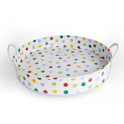 Image of Emma Bridgewater Polka Dot Round Tray With Handles