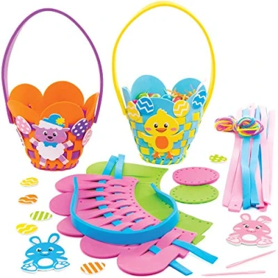 Image of Baker Ross Easter Weaving Baskets Pack of 4, Crafts, Craft For Kids (AT453)