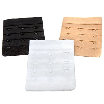 Image of Caraselle The Bra Extender, 3 Hook Extenders per pack assorted colours : white/black/flesh