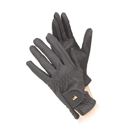 Image of Shires Aubrion PU Synthetic Leather Ladies Horse Riding Gloves Black X Small,