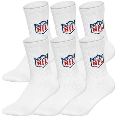 Image of NFL Unisex Shield Crew Socks Sport (Pack of 6)