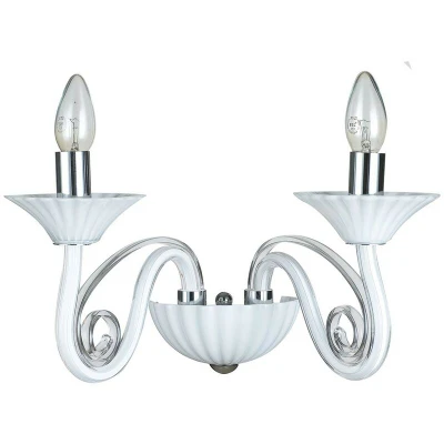 Image of Italux Lighting Modern Wall Lamp White 2 Light, E14 ITLMB17009010 2A
