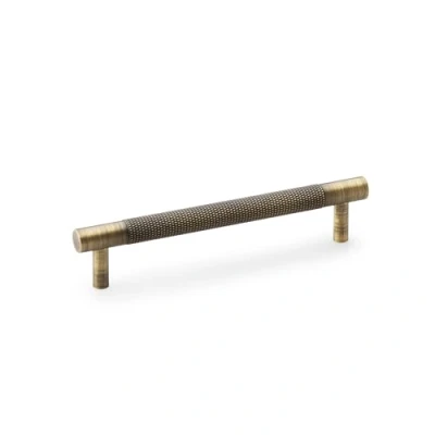 Image of 128mm Antique Brass Knurled Cupboard Handle Cabinet Door Drawer Pull Wardrobe Furniture