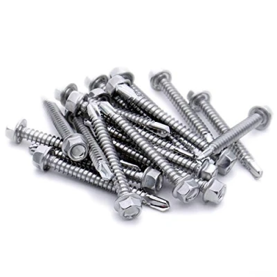 Image of No.14 x 0.6 (6.3mm 16mm) Hex Self Drilling Screw (Flanged) Stainless Steel (A2) (Pack of 10)