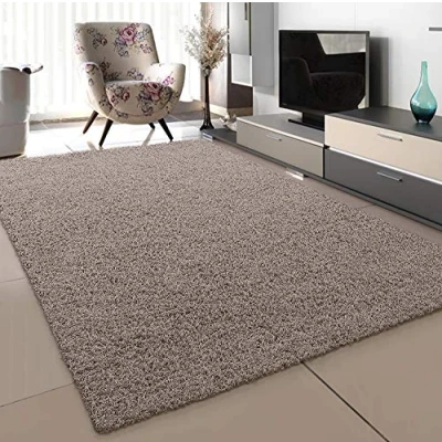 Image of SANAT Living Room Rug, Beige, High Pile, Long Pile Rugs, Modern, Size: 60 x 110 cm