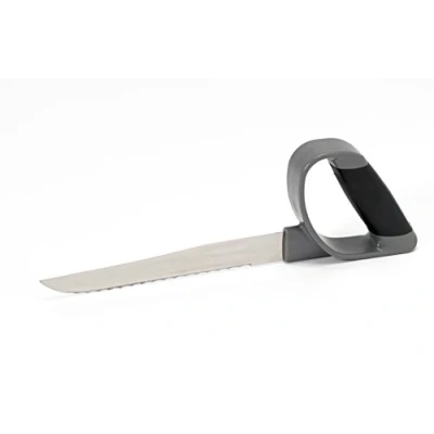 Image of Homecraft Reflex Carving Knife , Comfort Grip Stainless Steel Scalloped Blade Slip Resistant Adaptive for Easy Cutting Large Handle with Angle (Eligible VAT relief in the UK)
