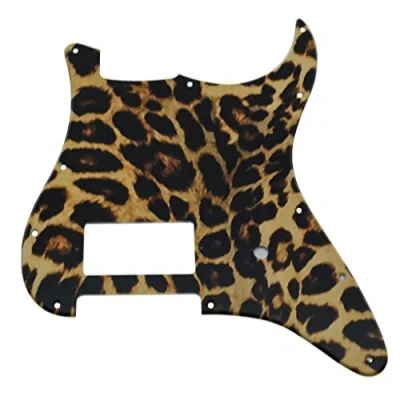 Image of KAISH 11 Hole 3D Printed Strat Style Guitar Plastic Pickguard ST Pick Guard Scratch Plate for USA/Mexico Stratocaster/Strat Leopard Stripe