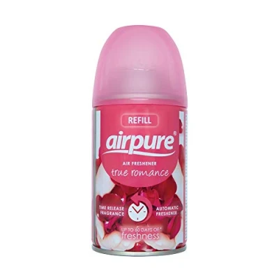 Image of airpure Air O Matic Freshener Refill, 250ml, Automatic Spray Fragrance for Home, Office, Kitchens and Anywhere a Burst of Fresh Scent True Romance