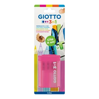 Image of Giotto Pencil Sharpener with Clip in Blister Pack of 1