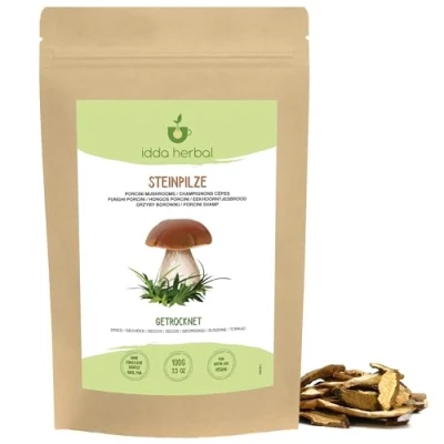 Image of Dried Porcini Mushrooms (100g, 3.5oz), Boletus Edilus, Mushrooms, Whole 100% Natural and Pure, Vegan