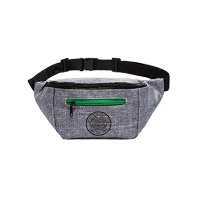 Image of FOCO Celtic FC Scottish League Football Club Branded Heather Grey Holiday Money Bum Bags